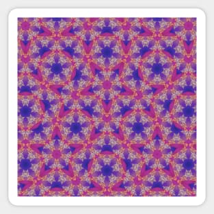 Gold Pink and Purple Mandala and Star Pattern Sticker